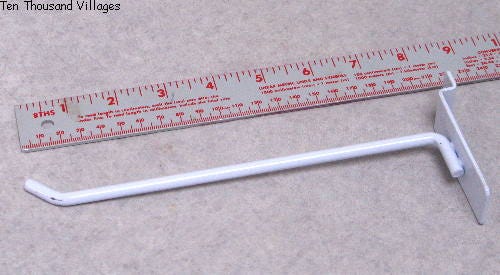 Slatwall hook 8 white VM