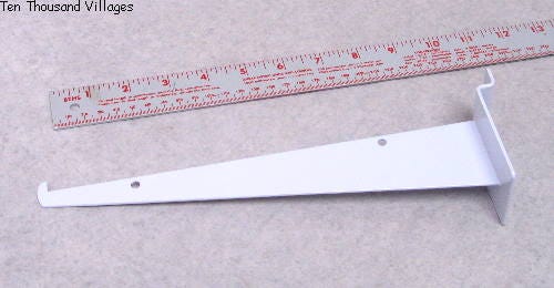Slatwall bracket shelf 10 white