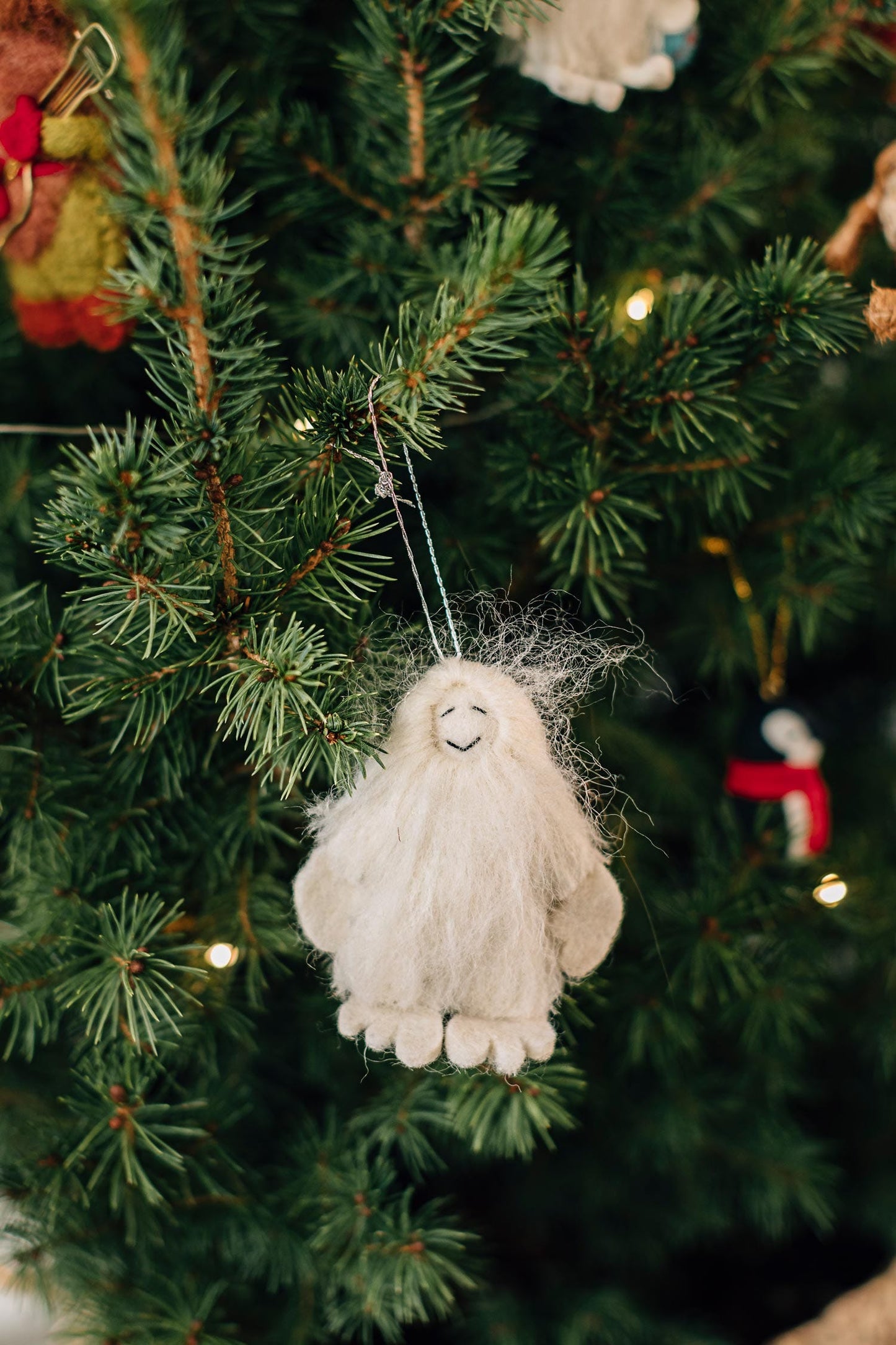 Ornament yeti M/5 cttn/felt 4H white