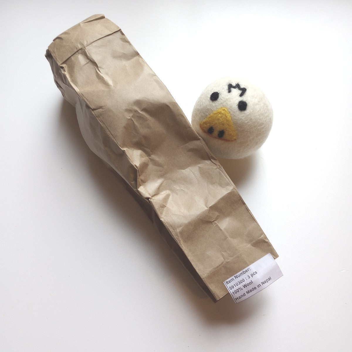 Dryer ball duck M/3 3D cream/yellow