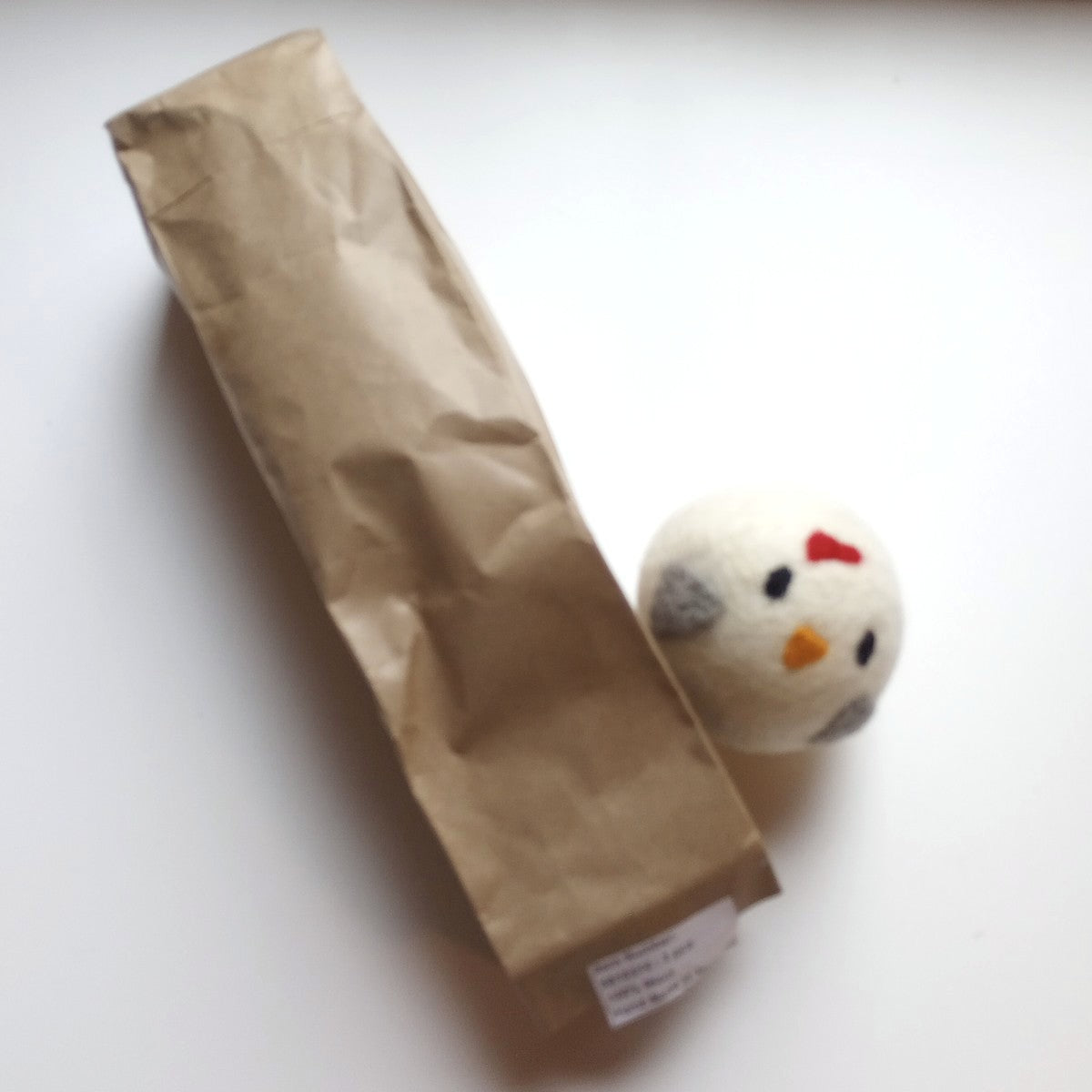 Dryer ball chicken M/3 3D cream/gray/yellow