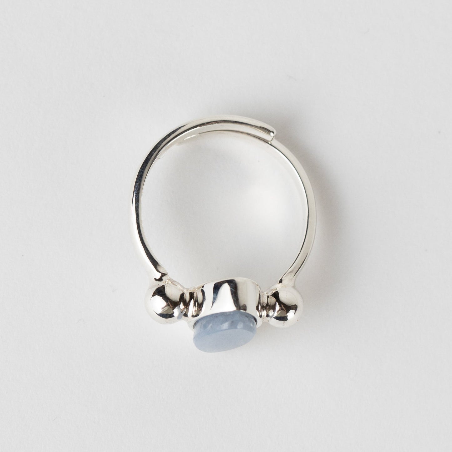Ring marquis celestine/strlg .75D adj silv/blu