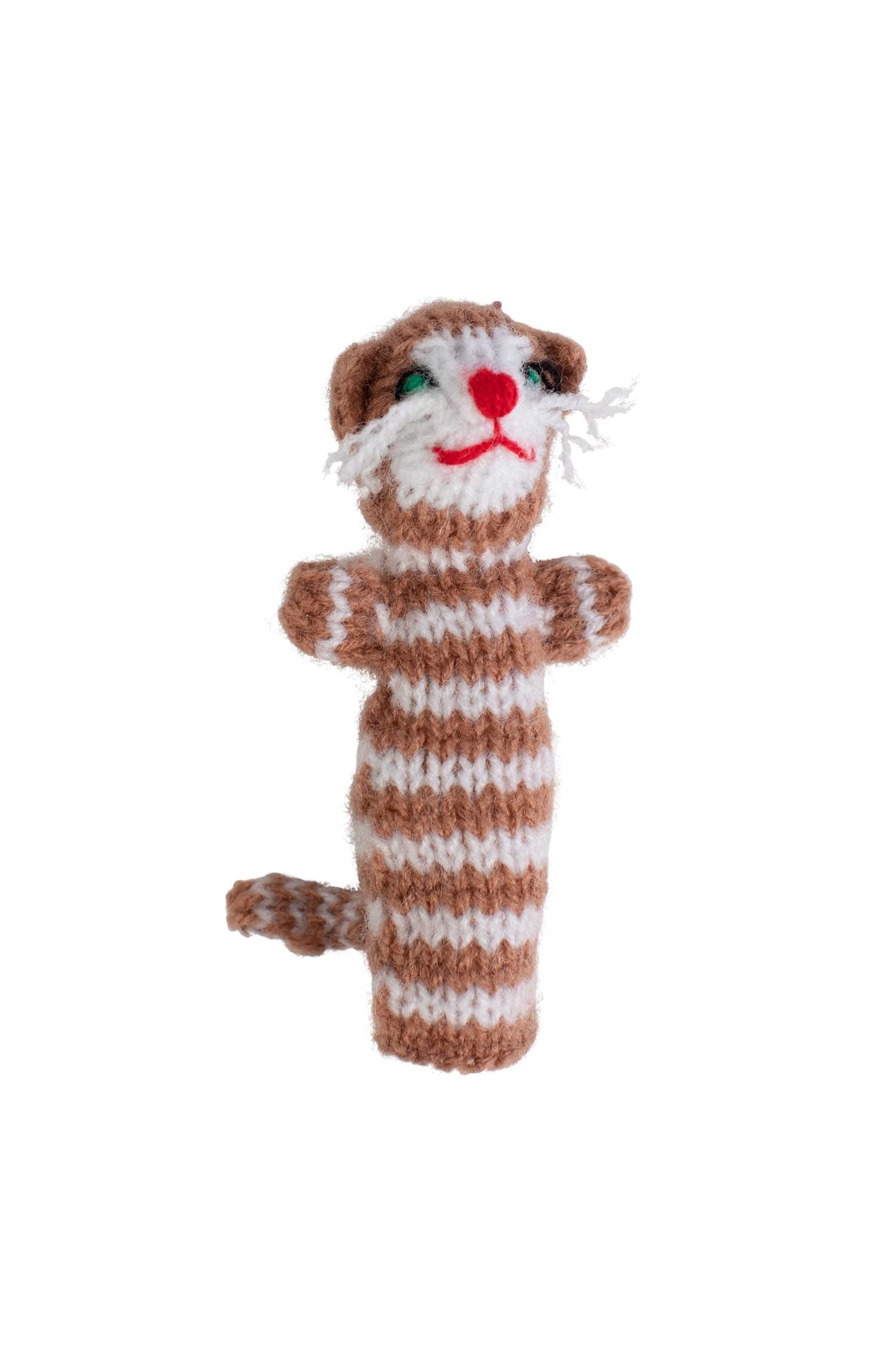 Puppet cat M/3 acrylic 3.5H brown/white