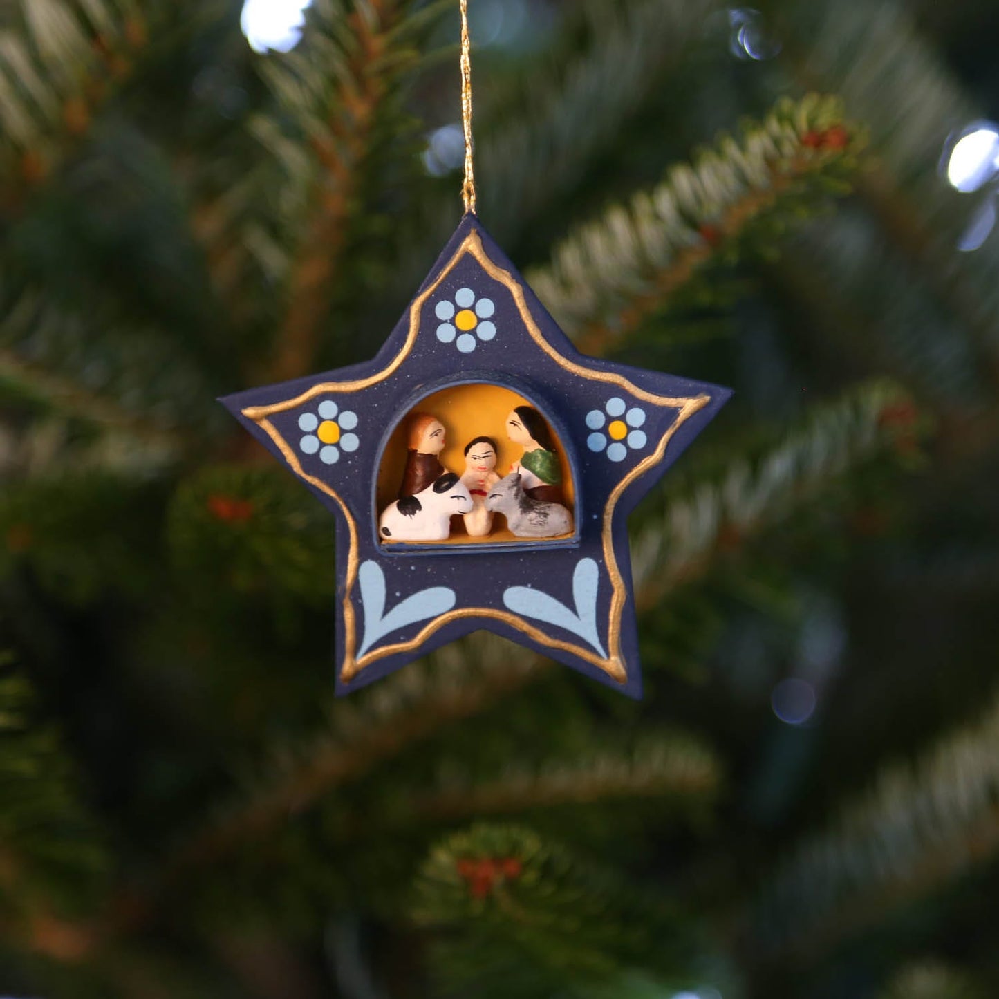 Ornament star M/5 mini retablo 2.5D