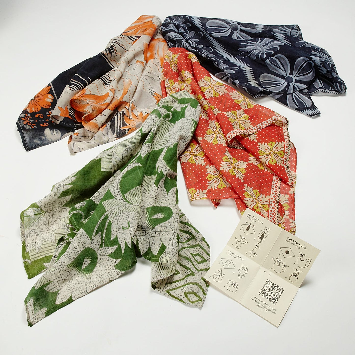 Gift wrap asst saris cotton 26sq