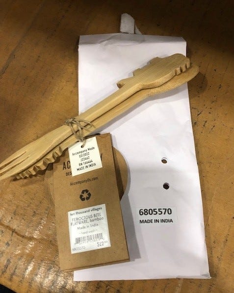 Utencils FEROCIOUS BITE bamboo 7L nat ACCP