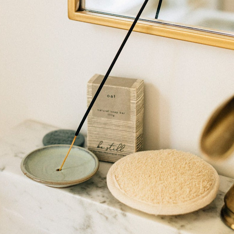 Scrubber f/bath M/2 sisal/cotton 4.5D natural