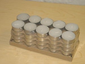 Candles t-lght PK/48 1.5D white