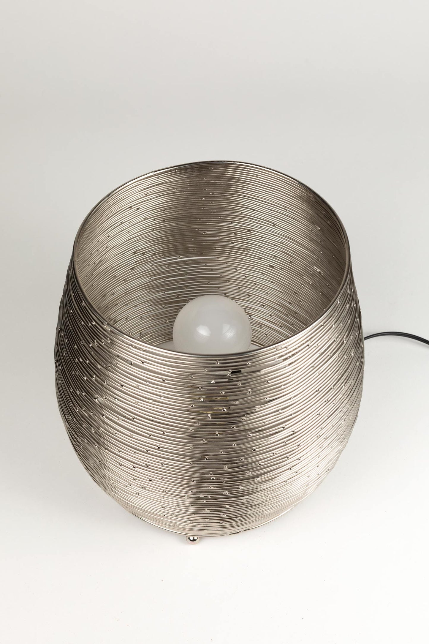 Lamp coiled wire 9Dx9H silver