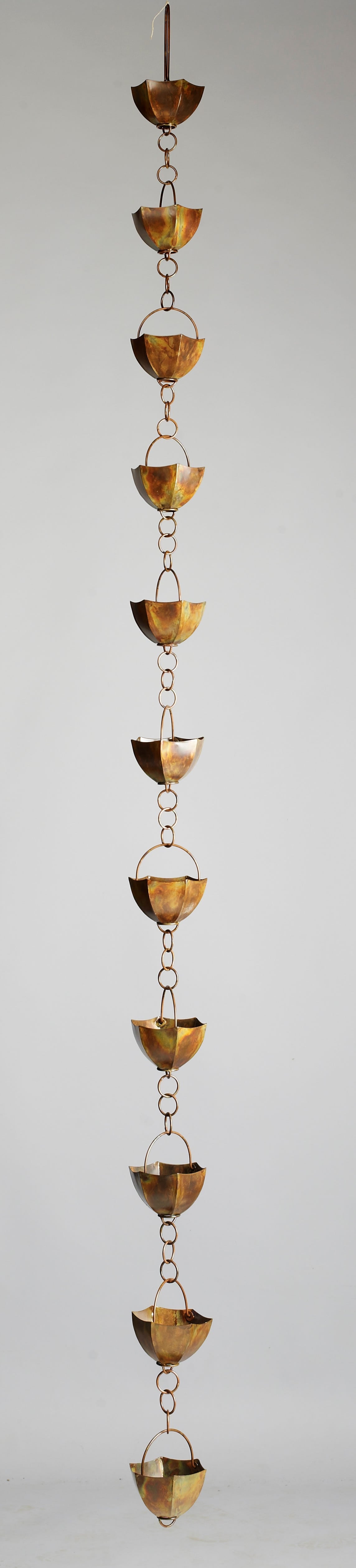 Rain chain 11 cups iron 7ft cppr