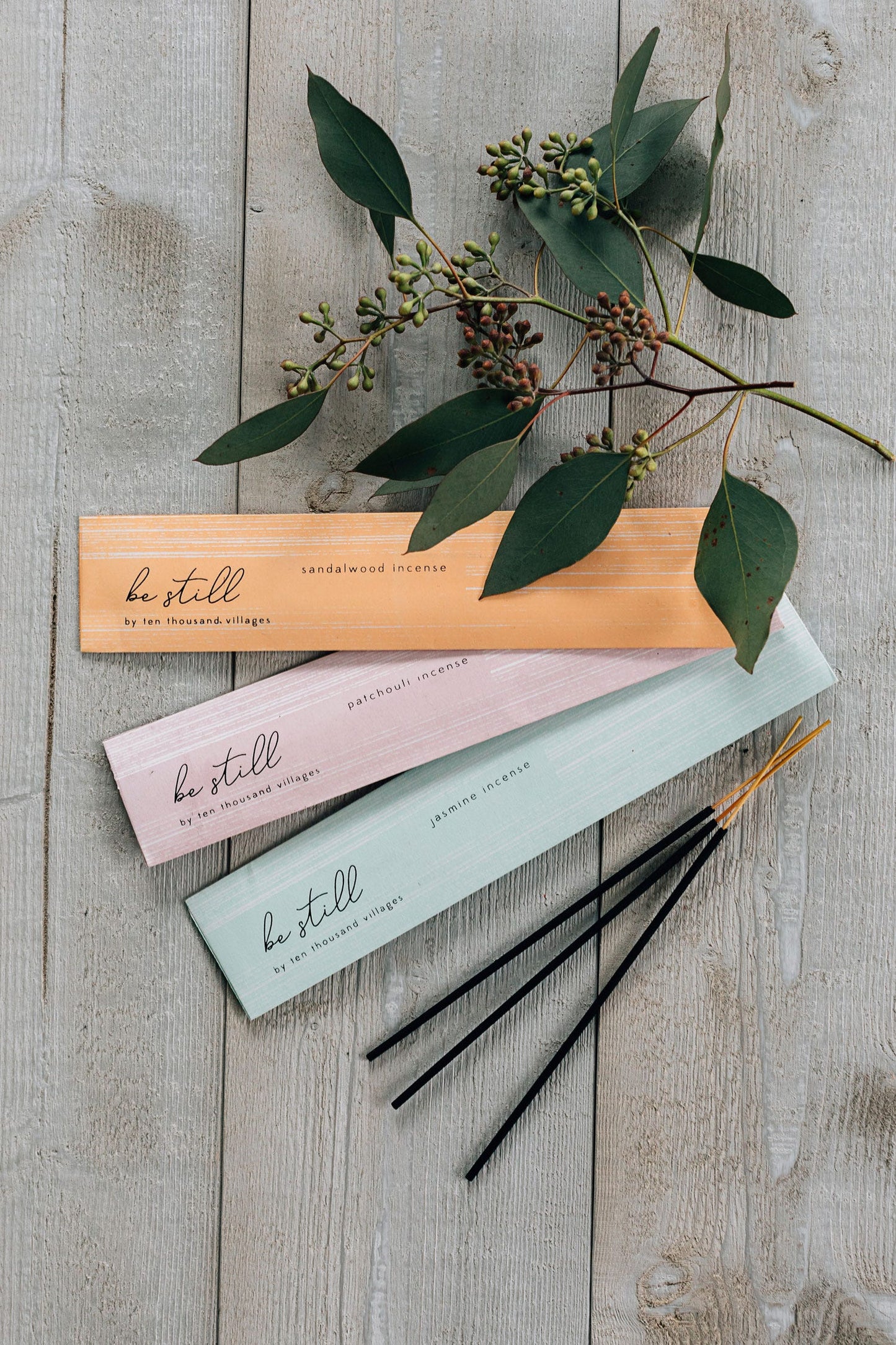 Incense sticks set/10 sandalwood 8L brown
