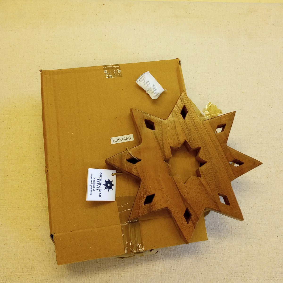 Trivet guiding star tun wood 8D brown