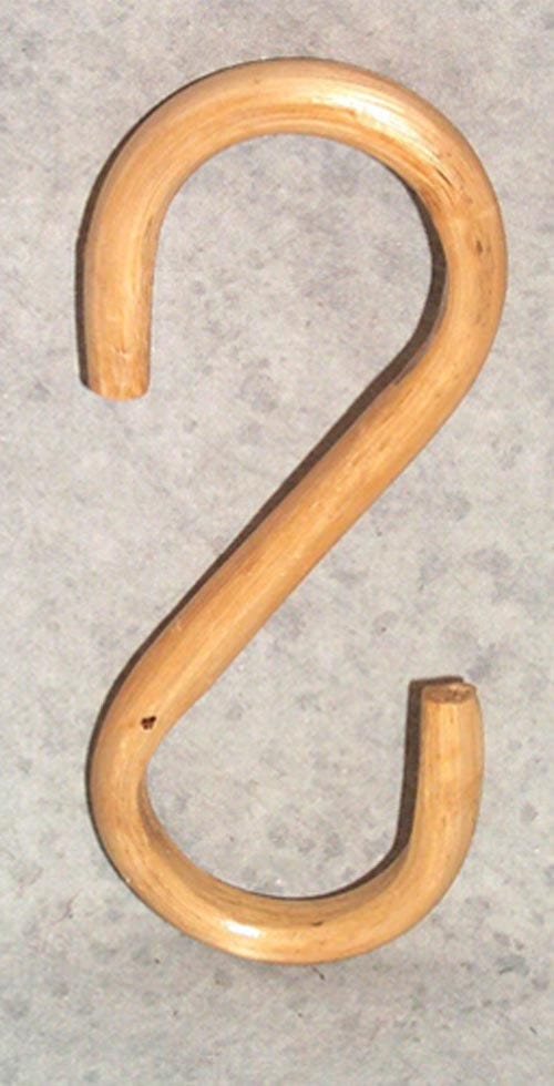 Hook S shape M/10 cane 6L nat