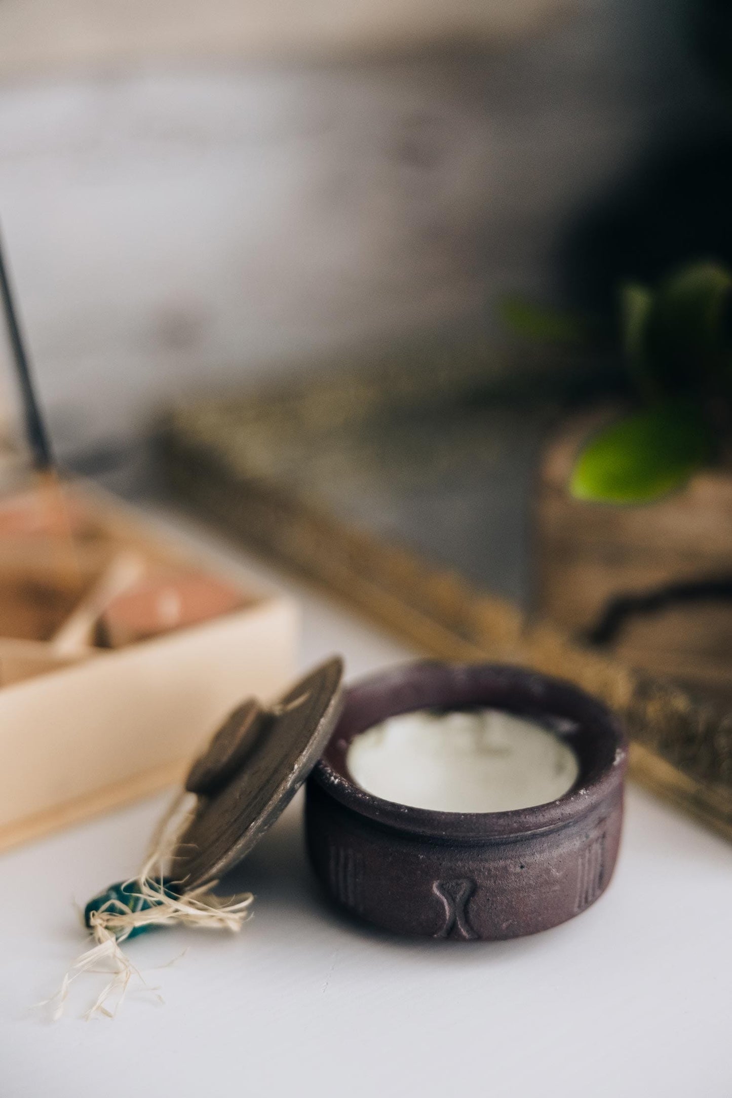 Cream shea butter in cer jar 3D
