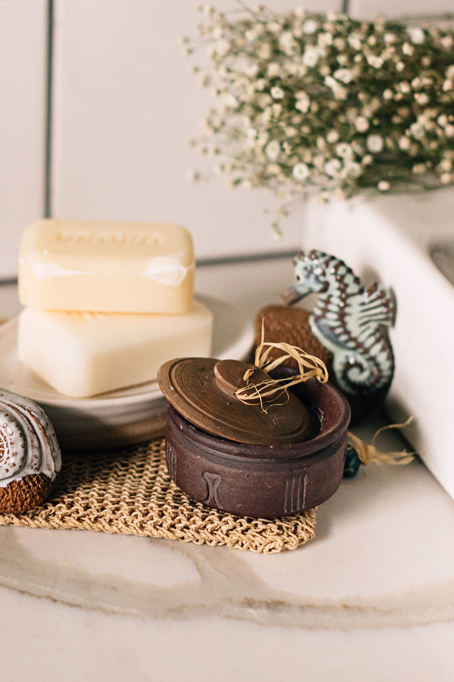 Cream shea butter in cer jar 3D