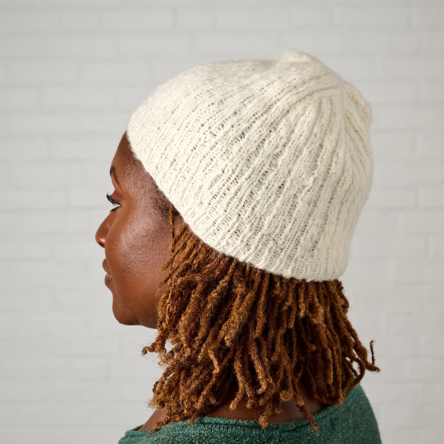 Hat knit wool/nylon 7H ivory