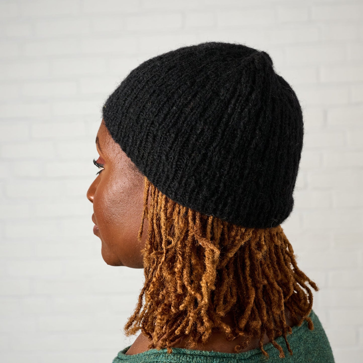 Hat knit wool/nylon 7H black