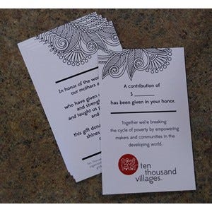 Donation cards pk of 50