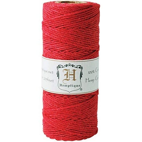 Twine spool for tags Red 10lb 205FT