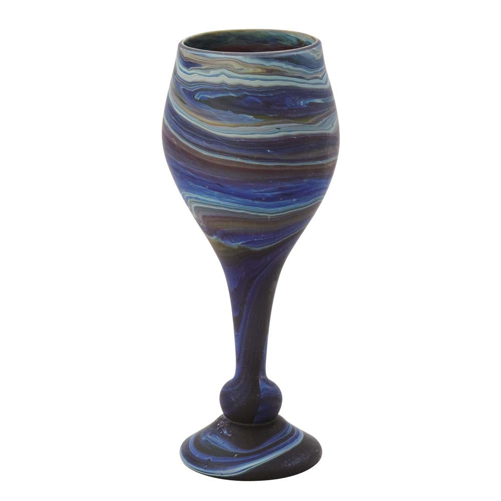 Goblet M/2 swirl glass 3Dx8 asst