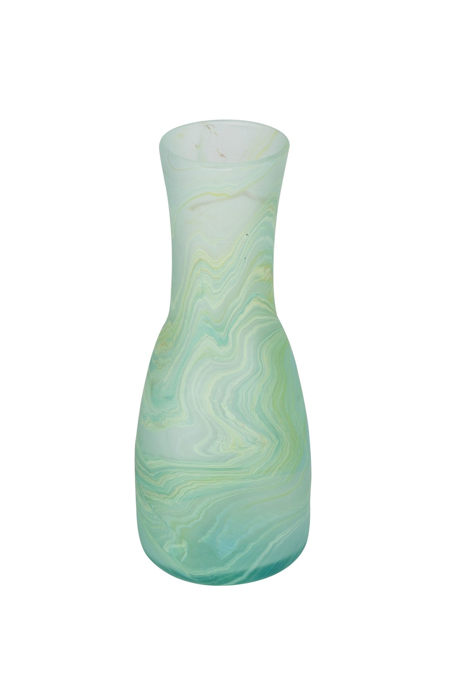 Carafe oasis Phoenician glass 4Dx11H greens
