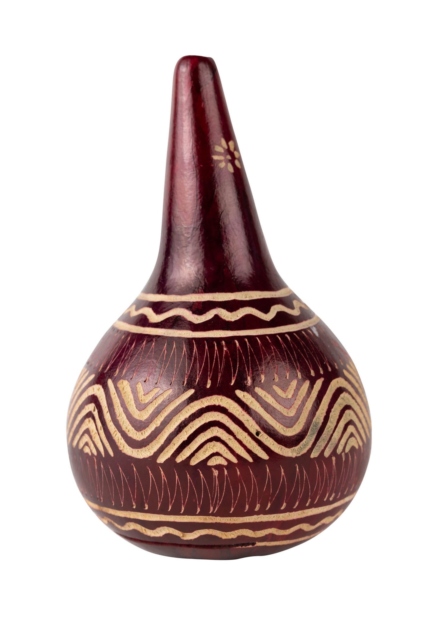 Shaker etched gourd/pebbles assorted sizes red/nat