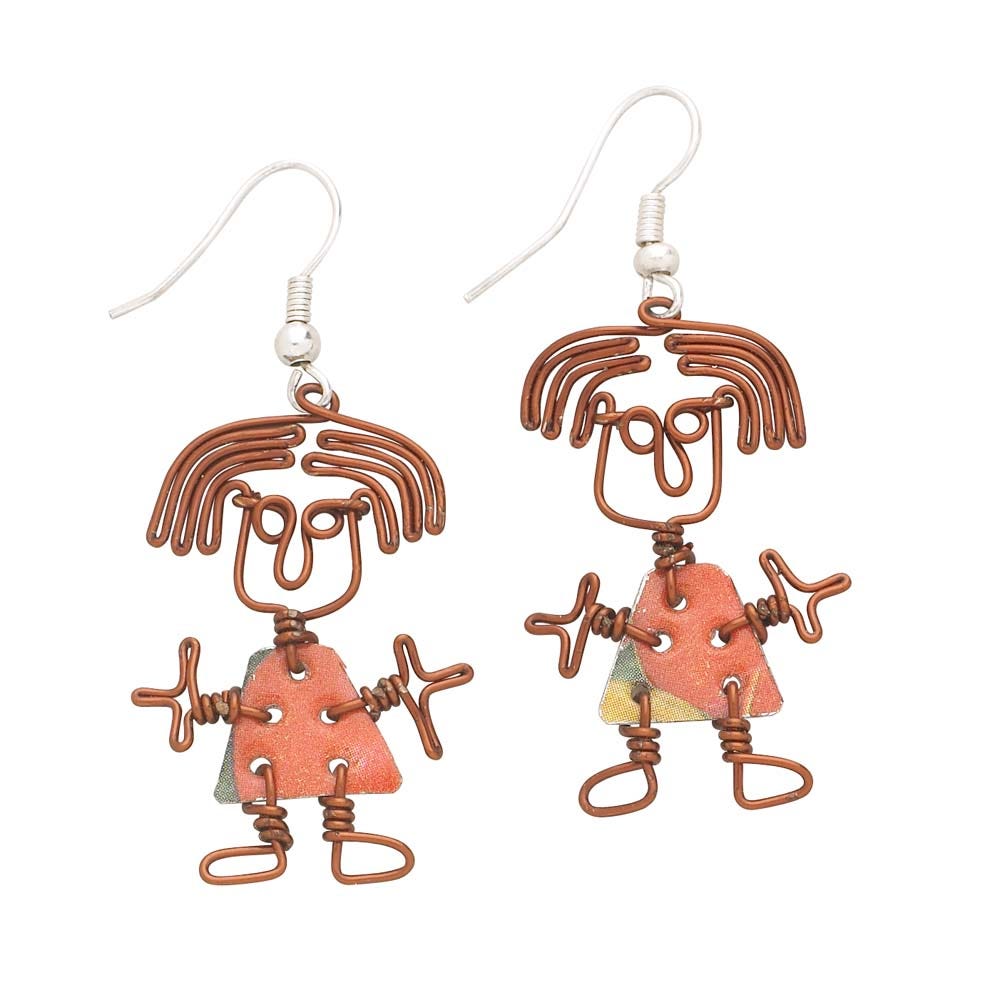 Earrings dancing girl 2L cppr/multi