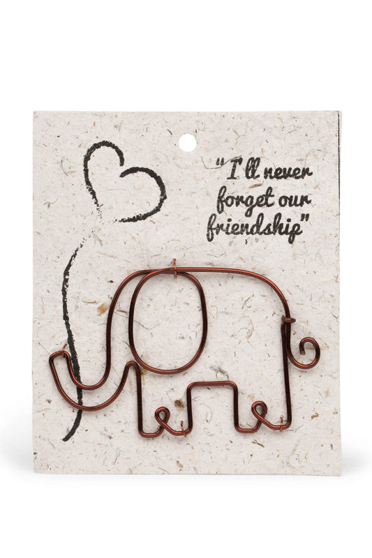 Bookmark elephant/card M/3 copper 4H gray
