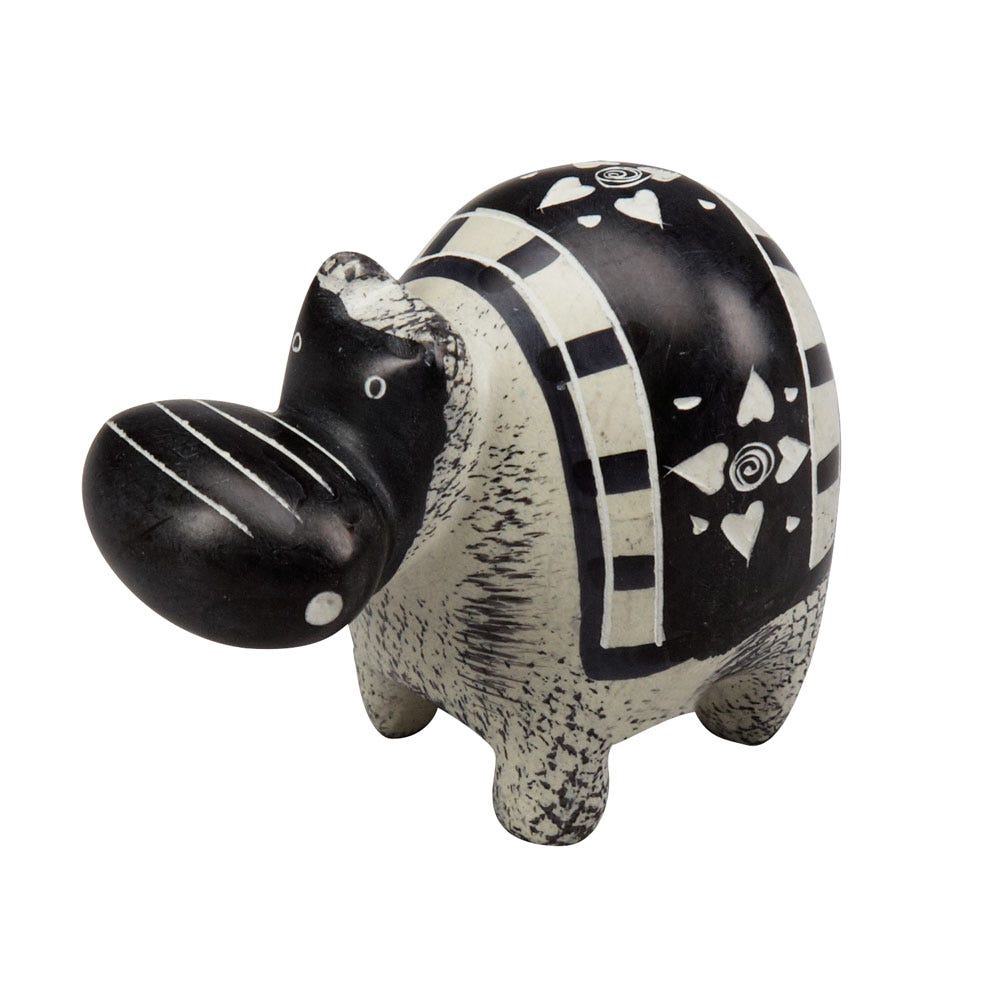 Hippo asst M/5 stn 1.5H blk/wht