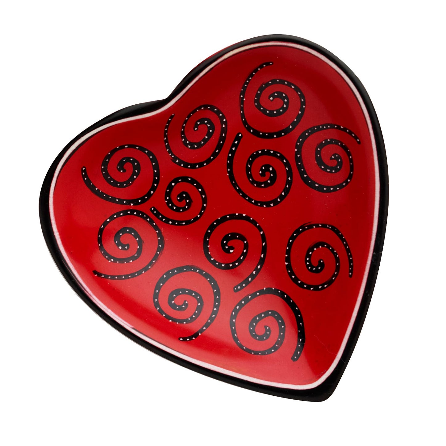 Dish heart M/3 asst stn 4D red