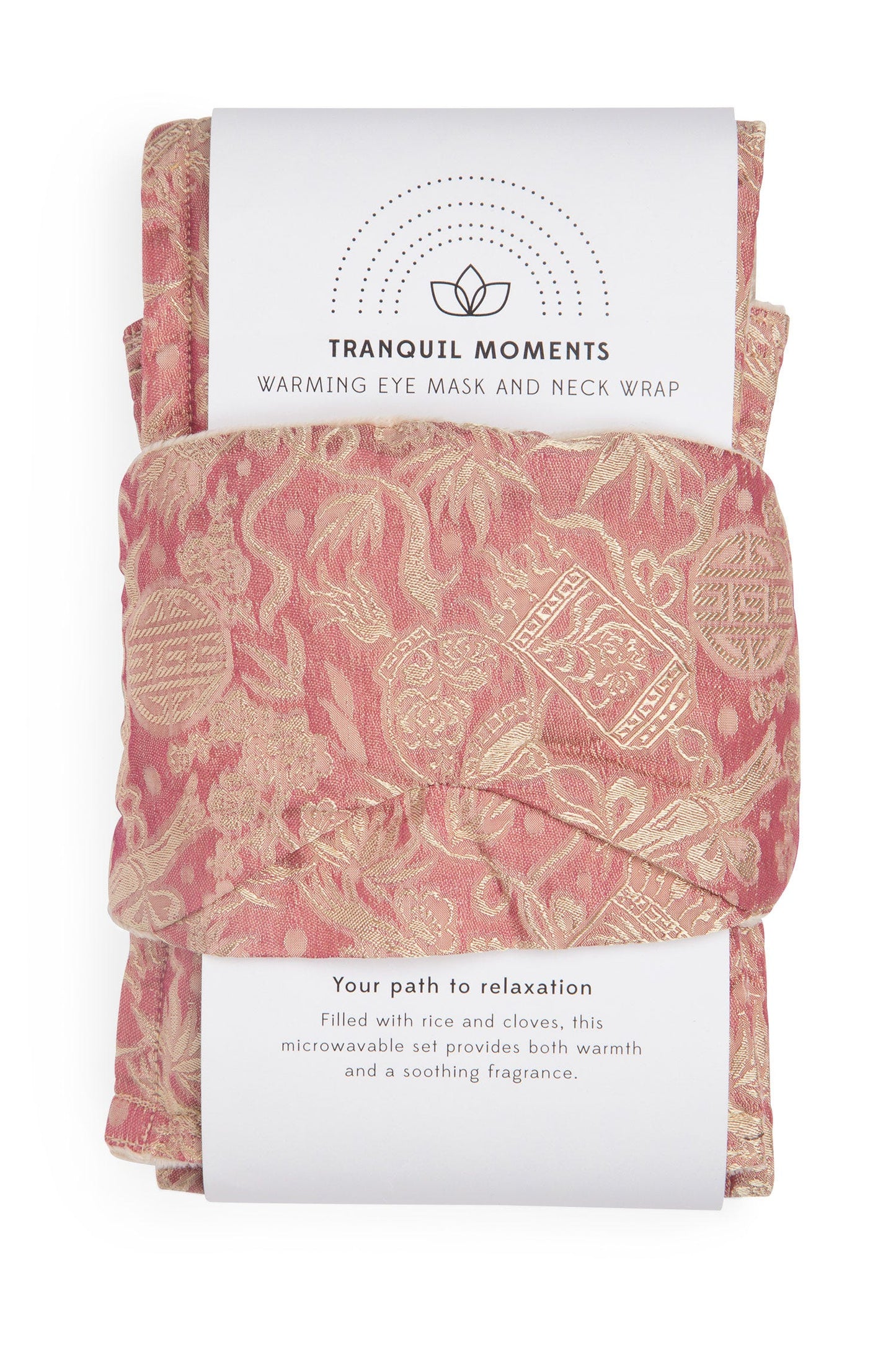 Eye mask/wrap set cotton/rice/cloves 25L peach