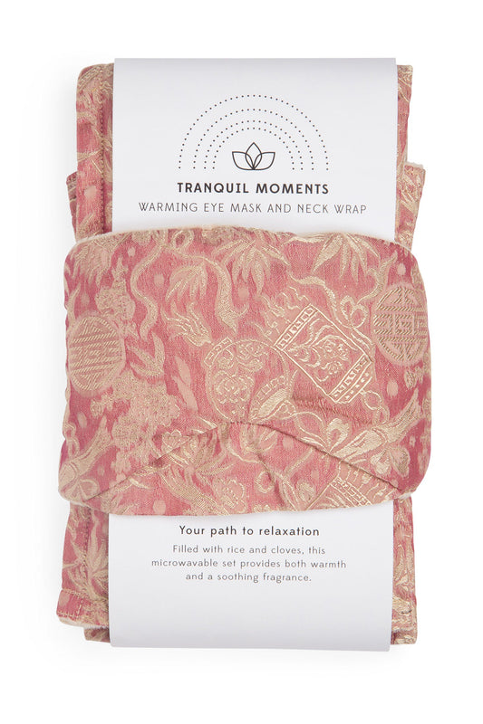 Eye mask/wrap set cotton/rice/cloves 25L peach