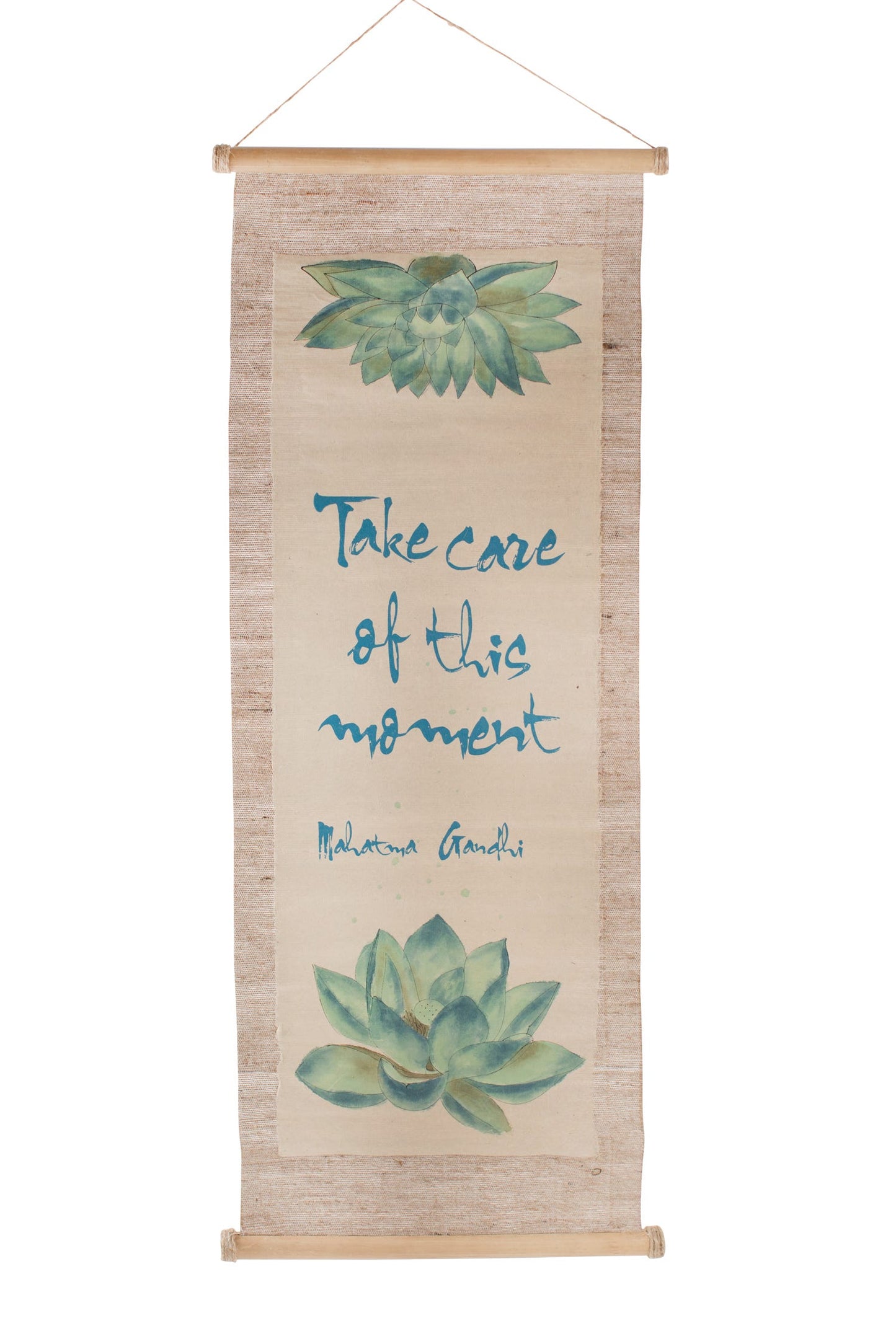 Wall hanging This Moment jute/bb 30L brn/grn