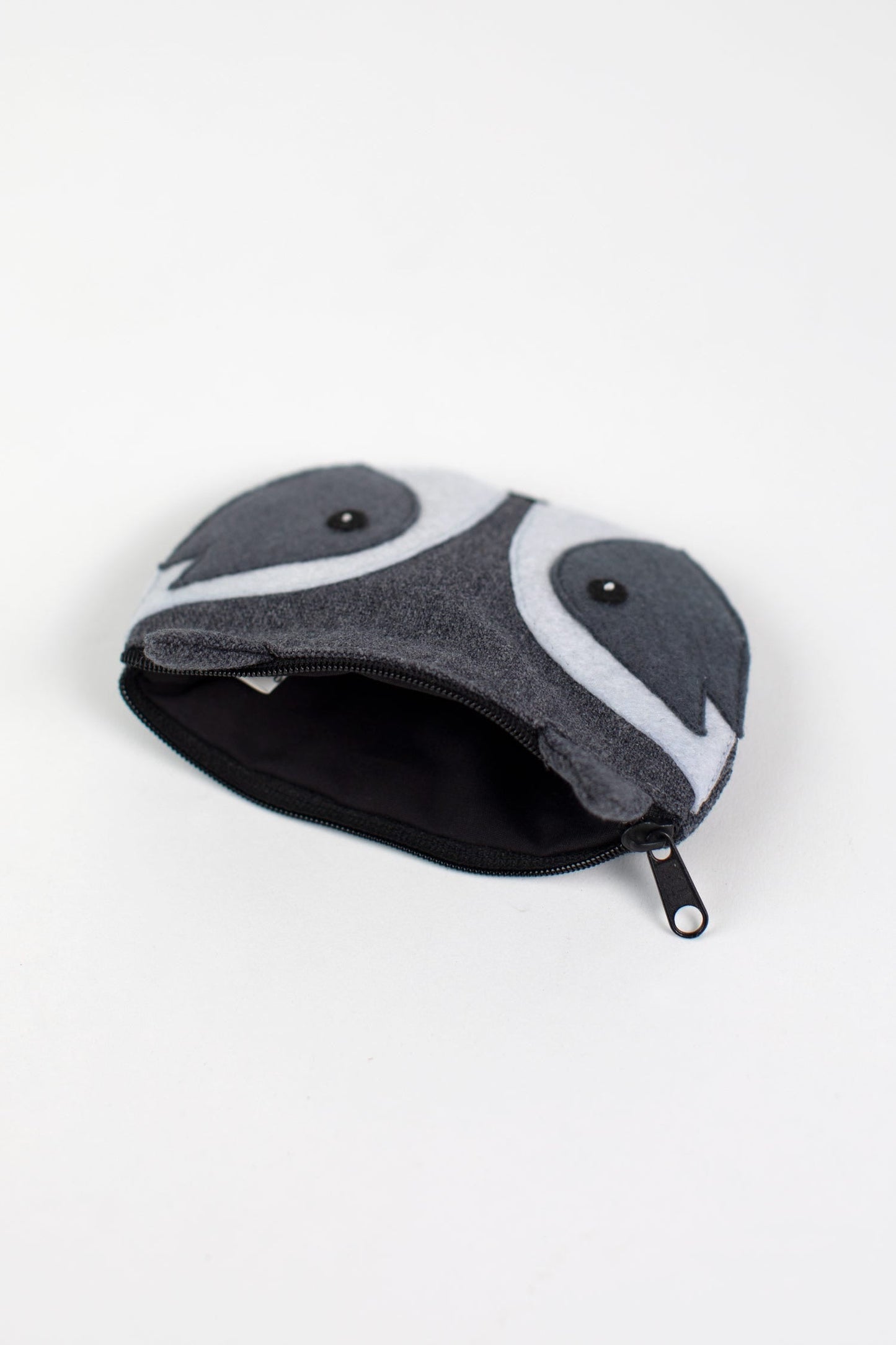 Coin purse racoon M/3 cotton/Polyester 5W gray