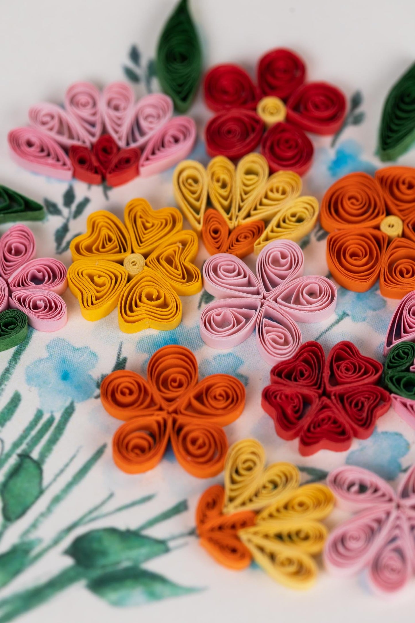 Card quilled wildflower bouquet M/3 5x7 crm/multi