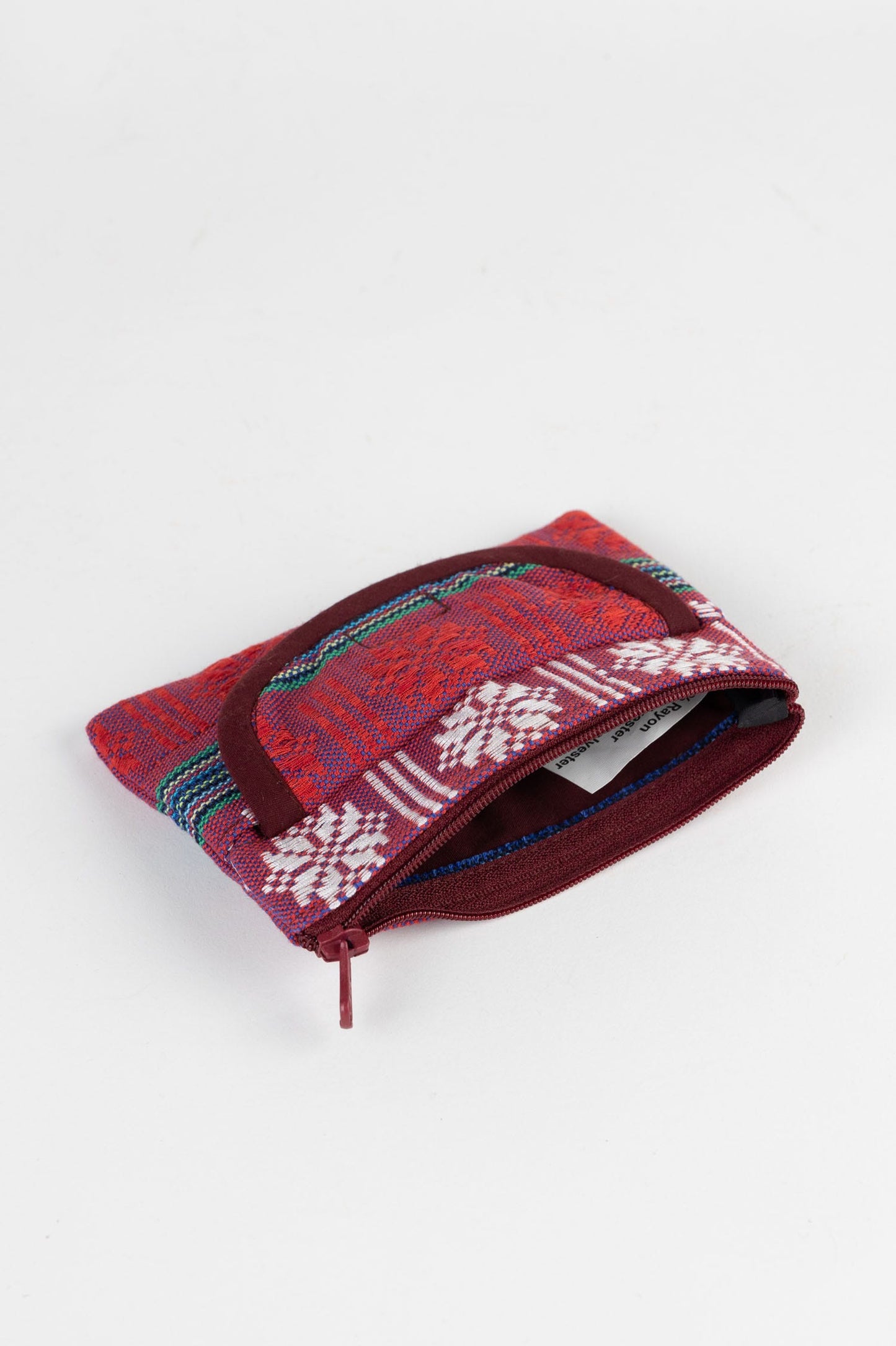 Coin purse jacquard M/3 Polyester 5x3.5 red/asst
