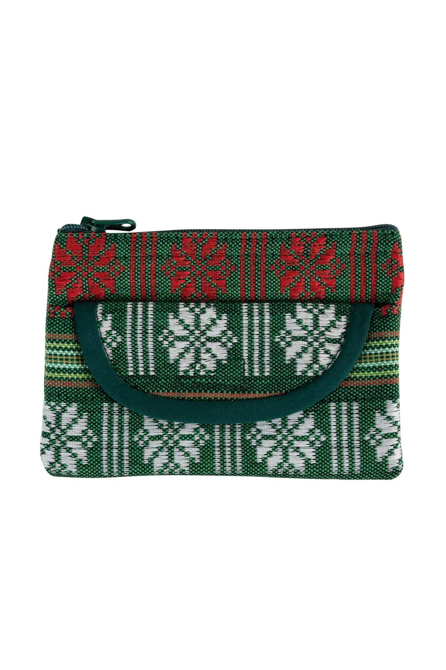 Coin purse jacquard M/3 Polyester 5x3.5 green/asst