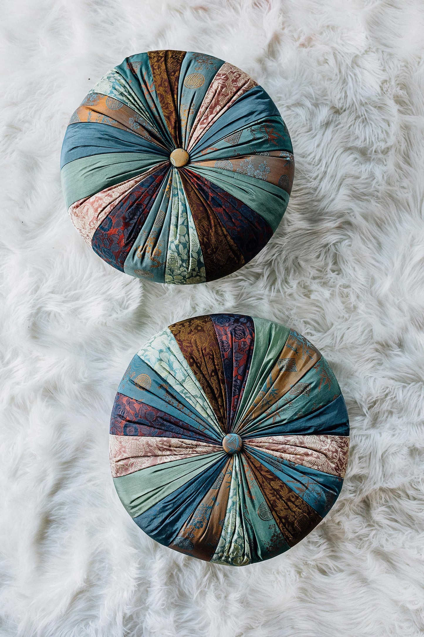 Pillow yoga 15Dx8 teal/prpl/rose