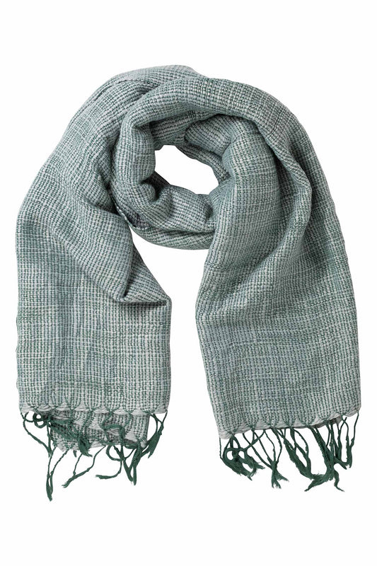 Scarf asst loose weave acrylic/viscose 72x30 aqua