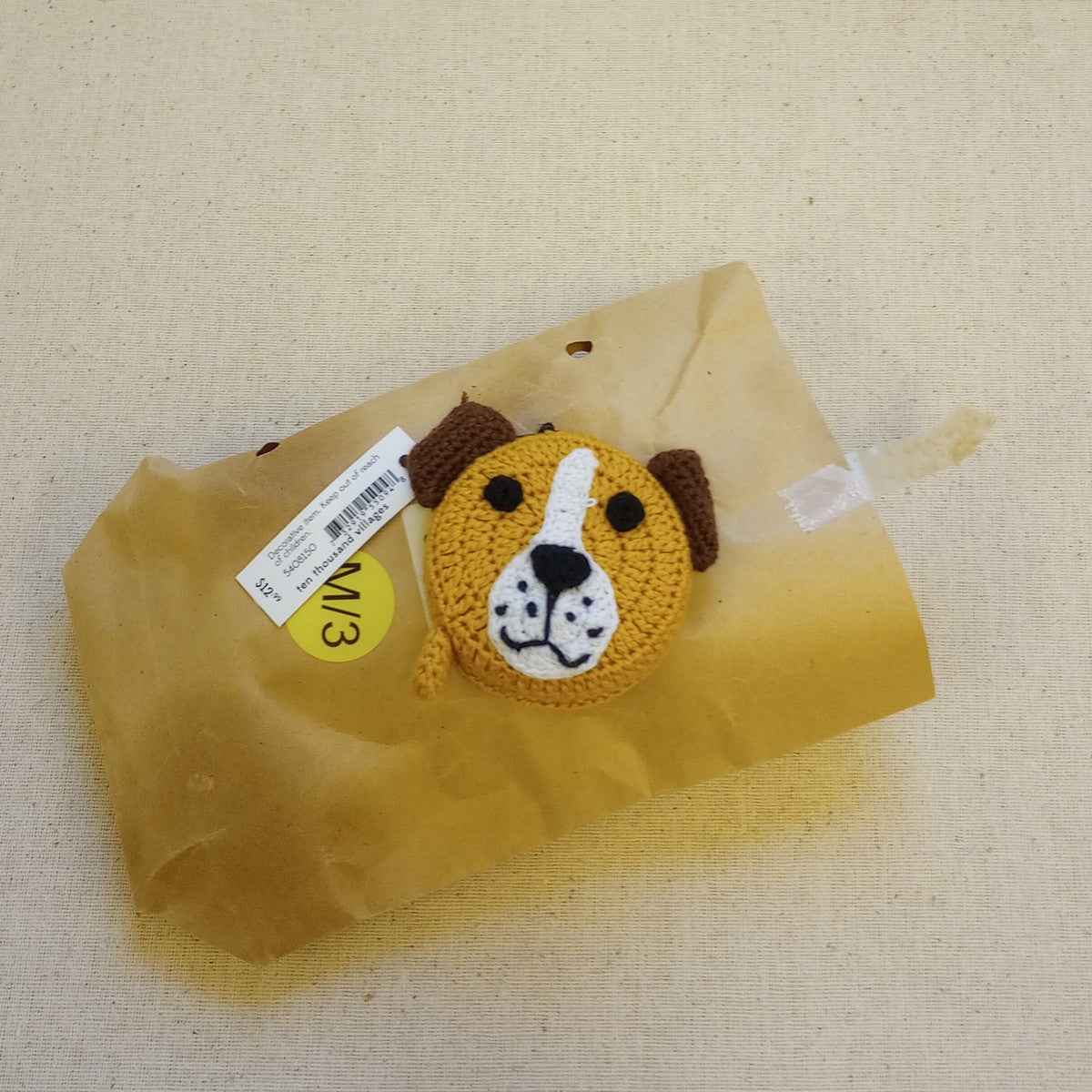 Measuring tape dog M/3 yarn 2.25D brn/blk/drk yel