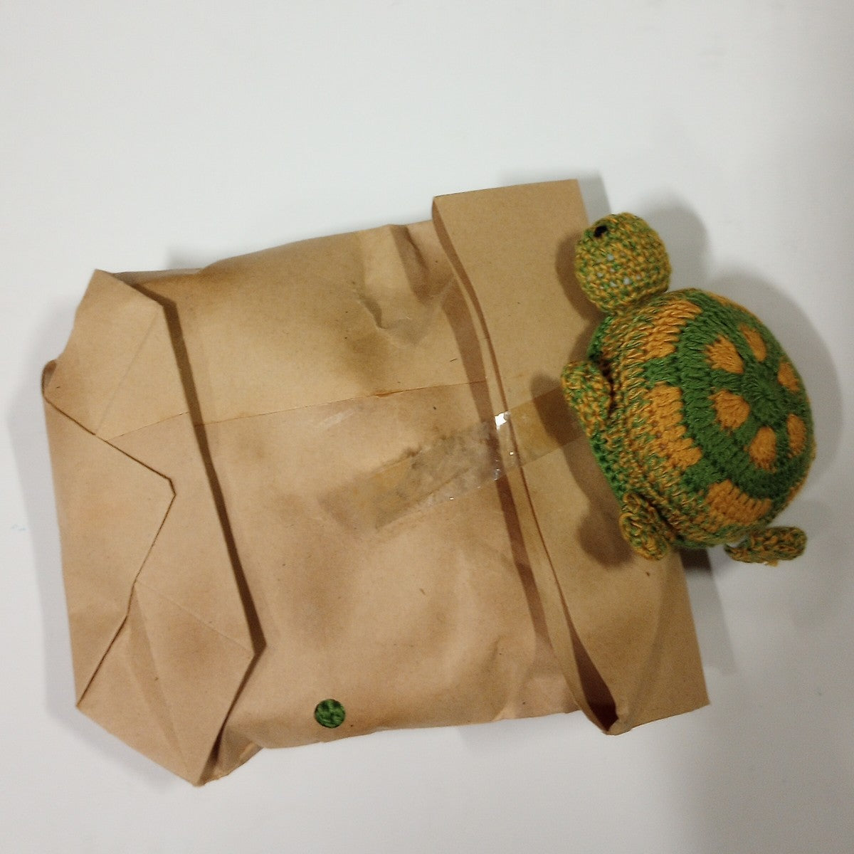 Measuring tape turtle M/3 yarn 2.25D grn/drk yel