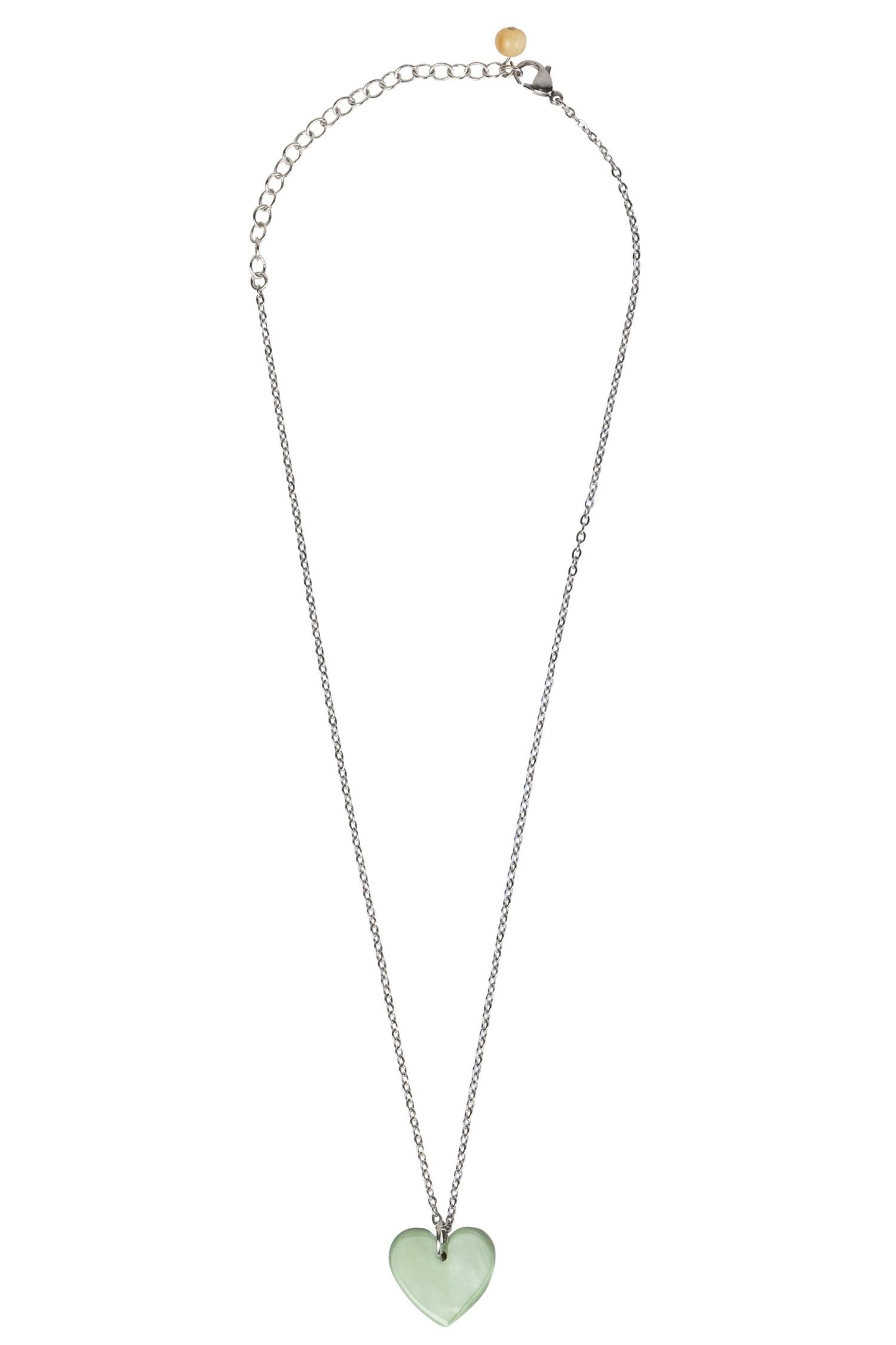 Necklace heart pend encouraging words horn 17L grn