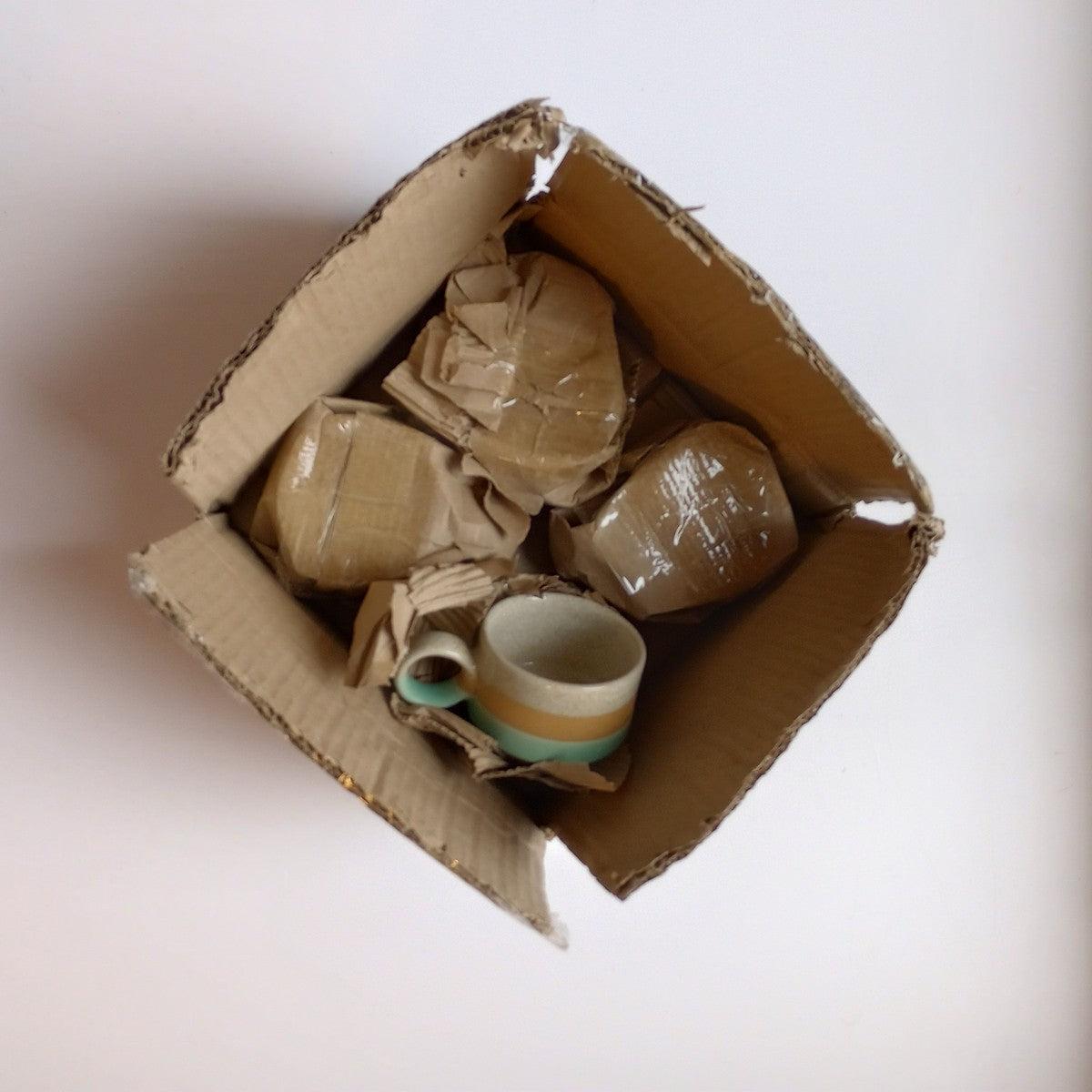 Mug espresso striped M/4 f/2 oz cer 2.5Hx1.5H asst
