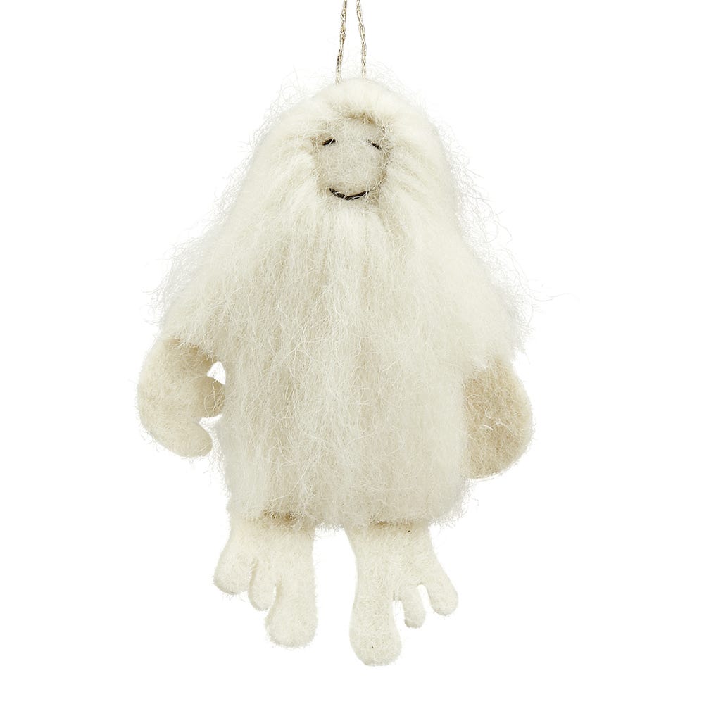 Ornament yeti M/5 cttn/felt 4H white