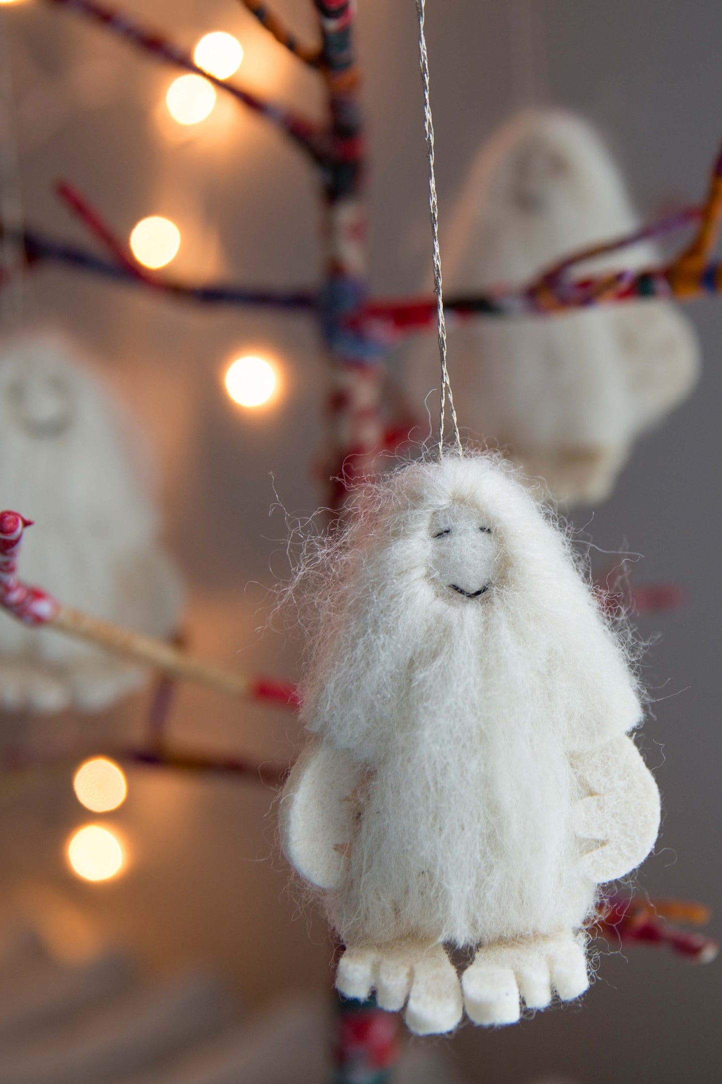 Ornament yeti M/5 cttn/felt 4H white
