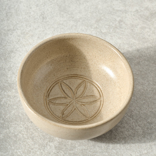 Bowl dipping germ of life M/2 ceramic 3.5D tan