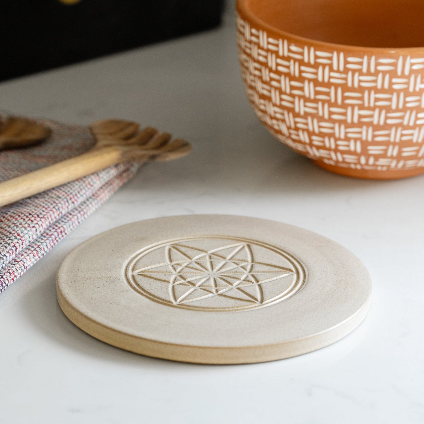 Trivet equilibrium of life ceramic 7D tan
