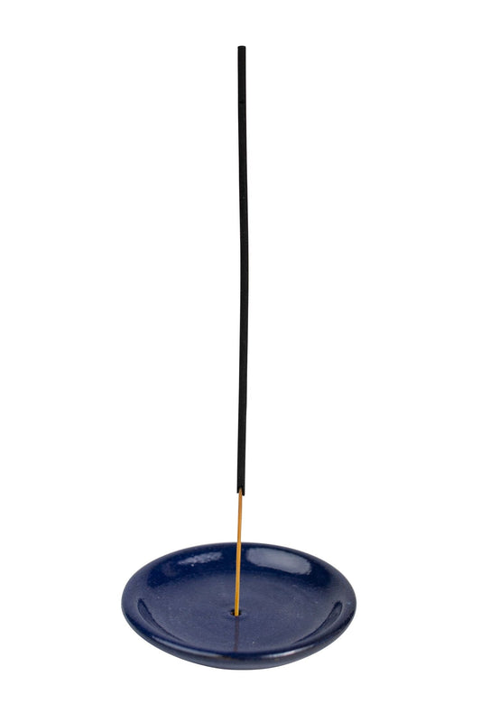 Incense holder dish M/5 stoneware clay 3D navy