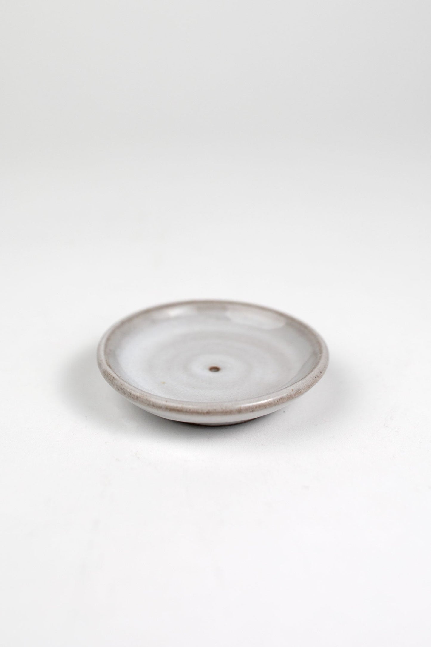 Incense holder dish M/5 stoneware clay 3D white