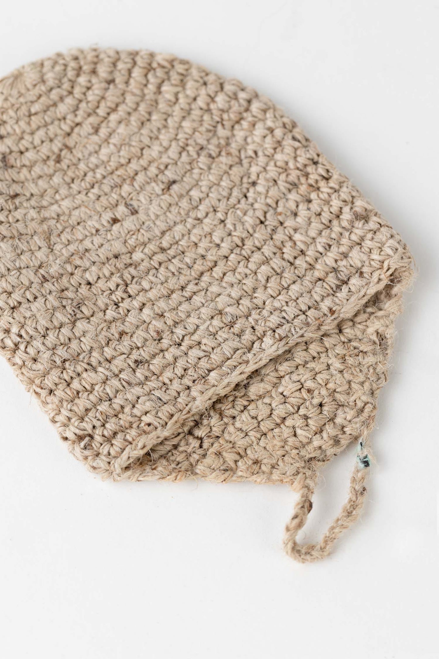 Mitt exfoliating M/3 crochet allo nettle 4L tan